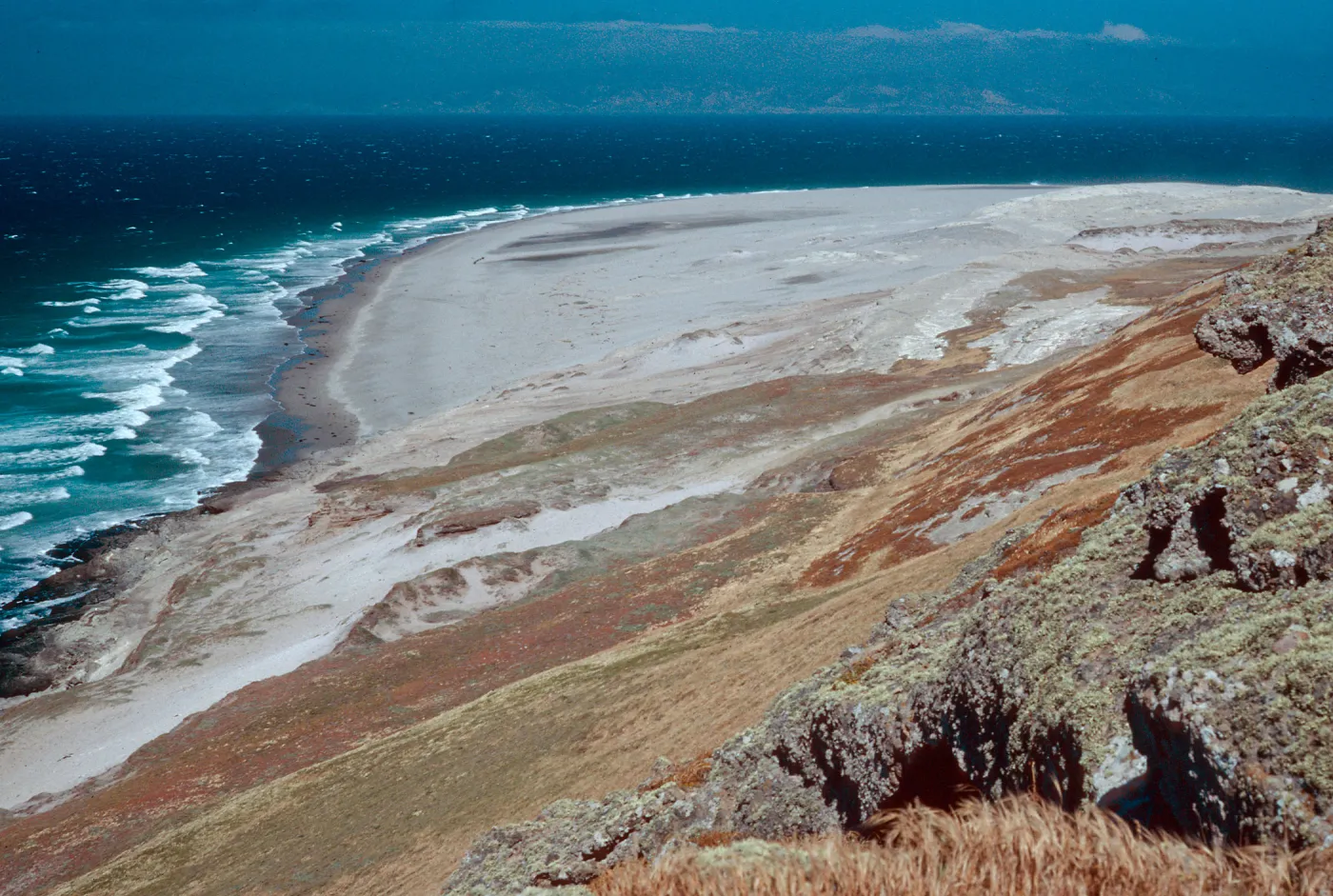 Skunk Point from Δ Sand Point, Peak 186 ridge, Santa Rosa Island