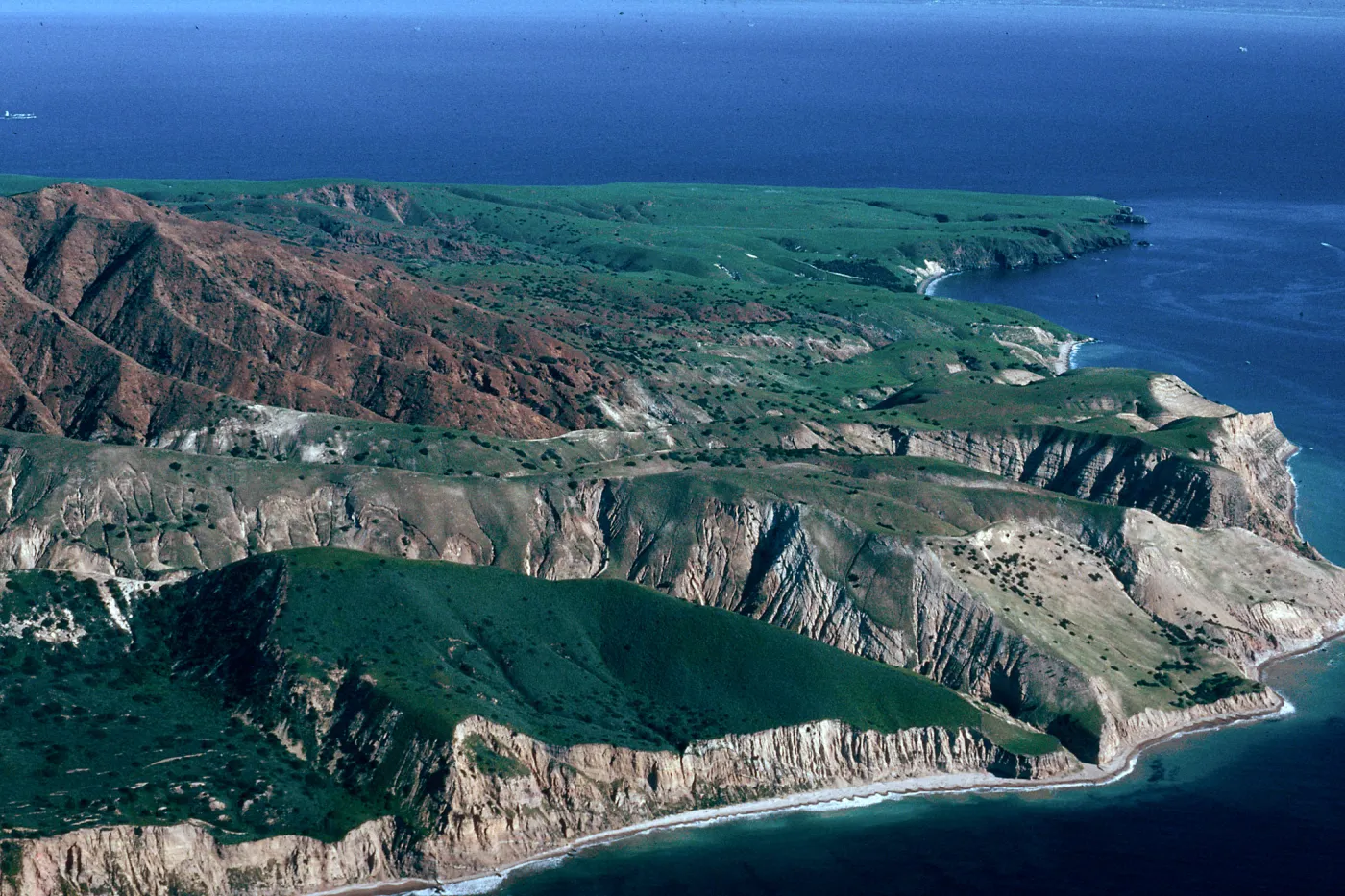 Southeast end, showing The Nature Conservancy/National Park Service boundary, Santa Cruz Island
