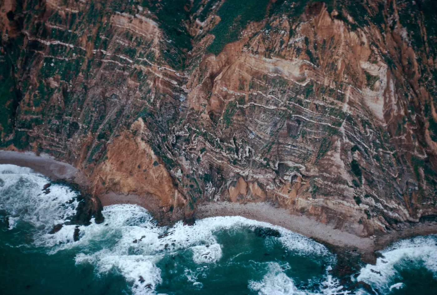 cliffs below navy base, South side, Santa Cruz Island
