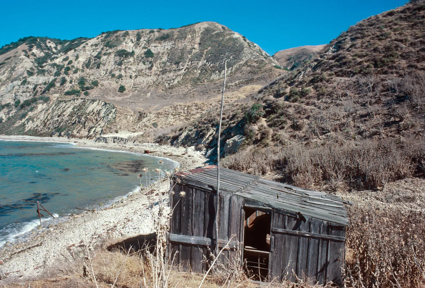 fishing shack, West end of China Harbor, Santa Cruz Island