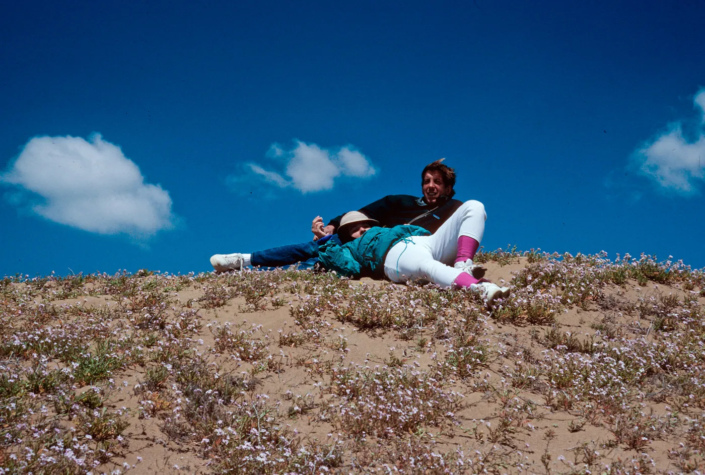 Craig & Giselle, ridge, North of Sauces Canyon, Santa Cruz Island