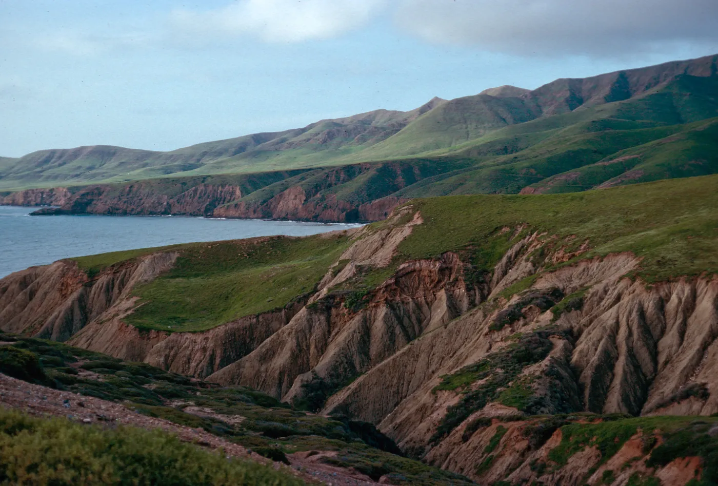 ridge, North of Sauces Canyon, view of Black Point, Santa Cruz Island