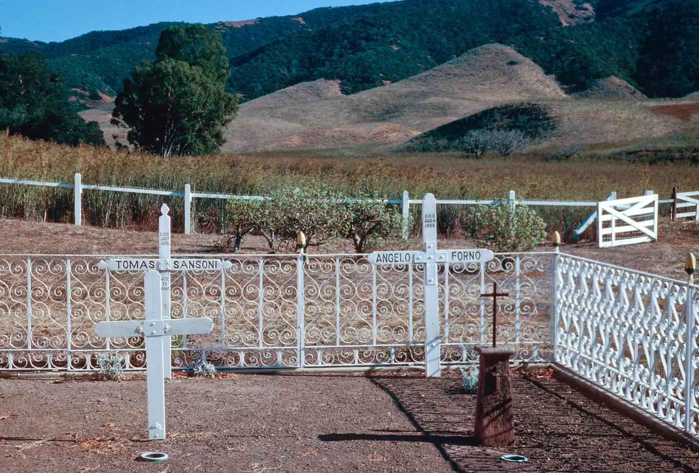 graveyard at chapel, Stanton Ranch, Santa Cruz Island