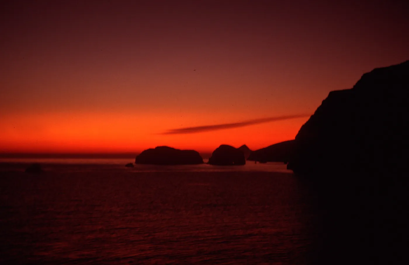 sunrise, Scorpion Canyon, Santa Cruz Island