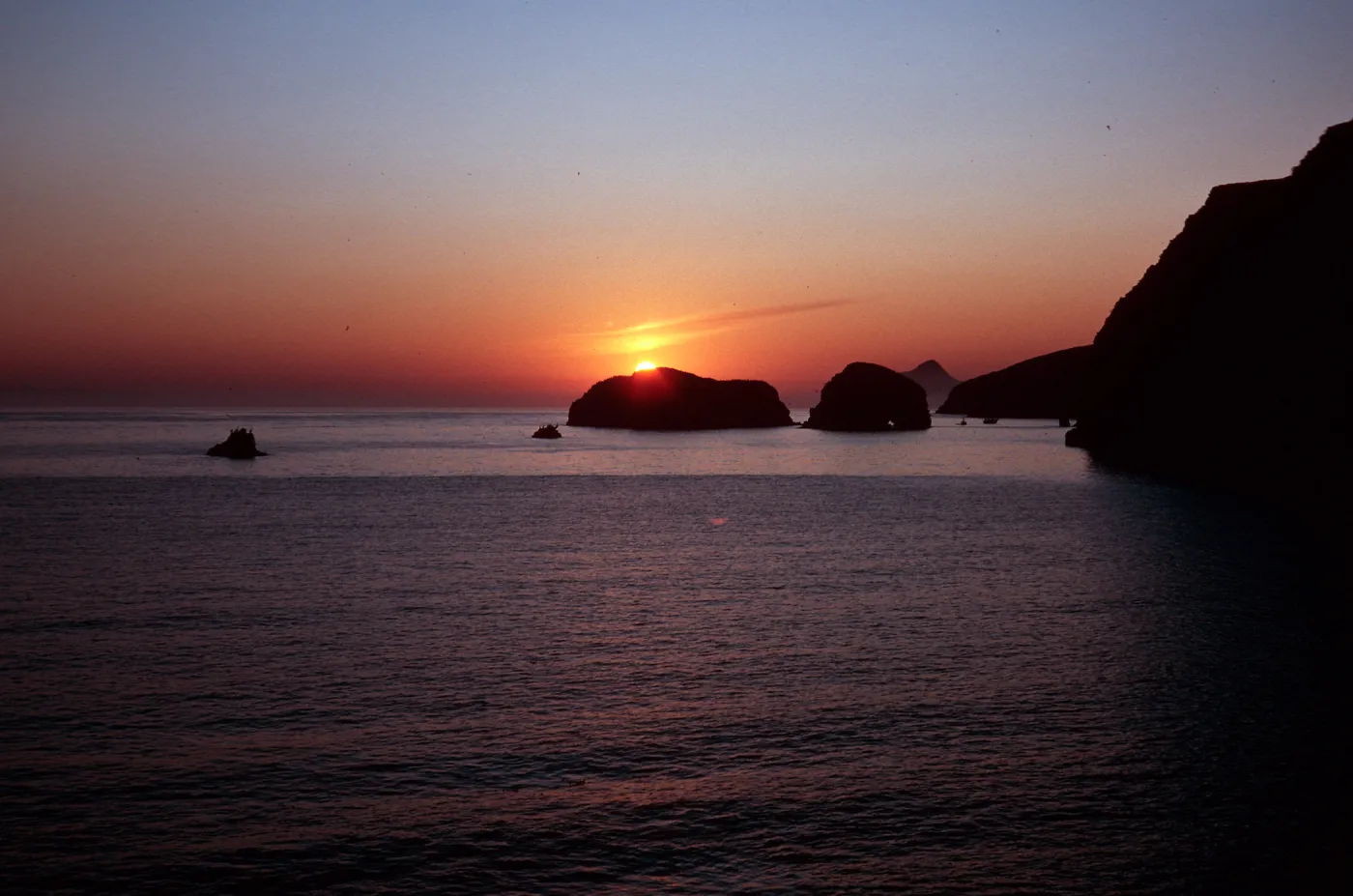sunrise, Scorpion Canyon, Santa Cruz Island