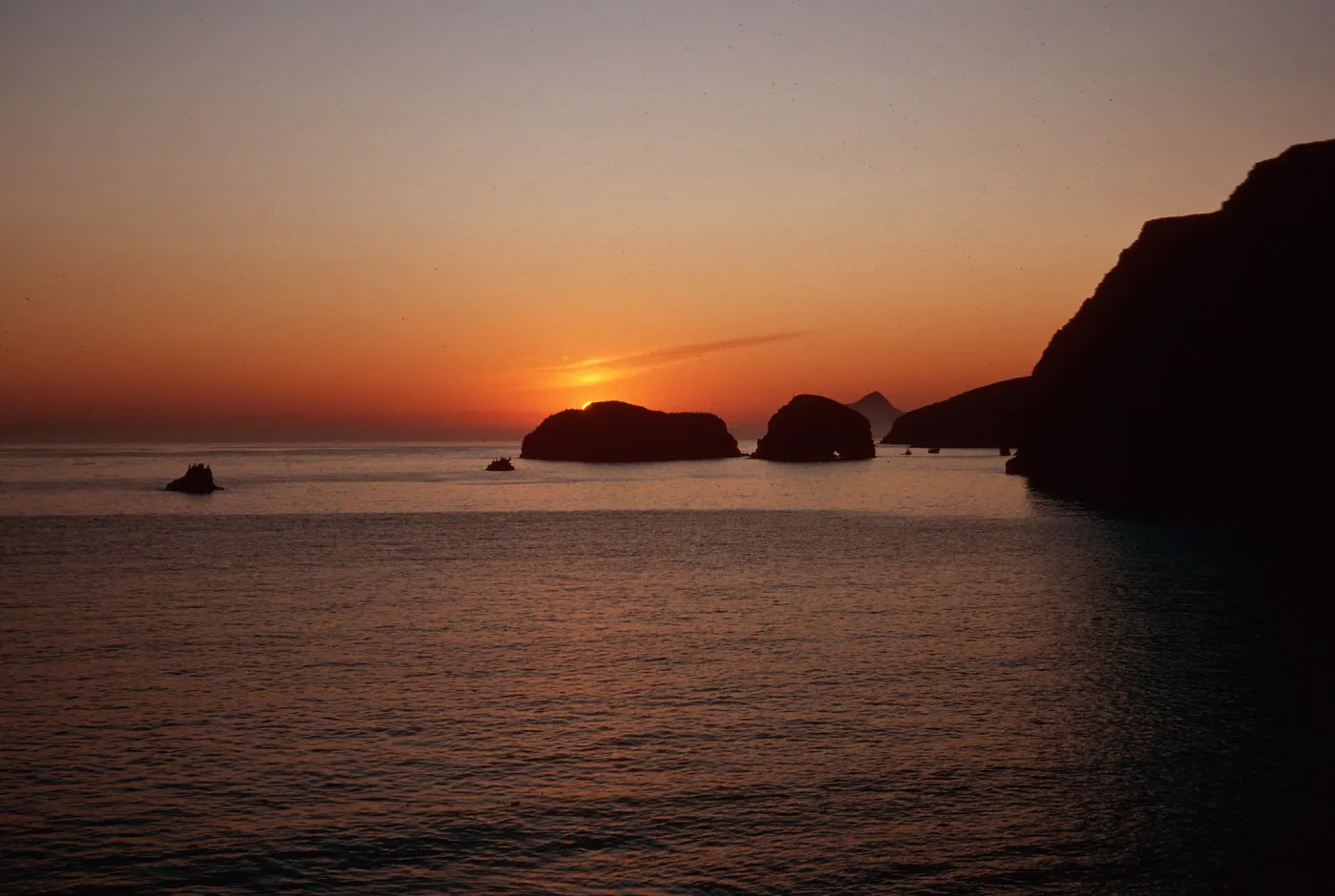 sunrise, Scorpion Canyon, Santa Cruz Island
