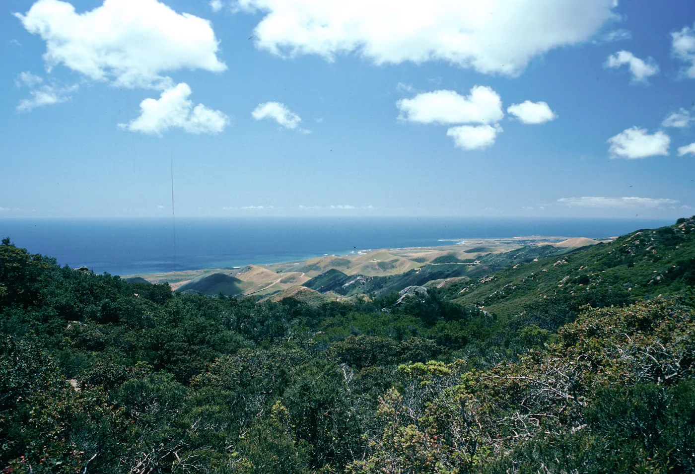 looking toward Point Conception, Cresta Road, Hollister Ranch, Santa Barbara County