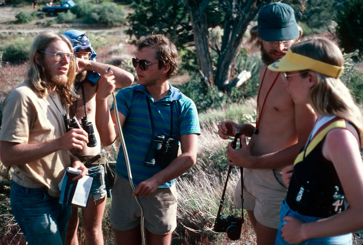 Jan Jorgensen w/racer, Keystone Canyon, New York Mountains, Mojave National Preserve, San Bernardino County