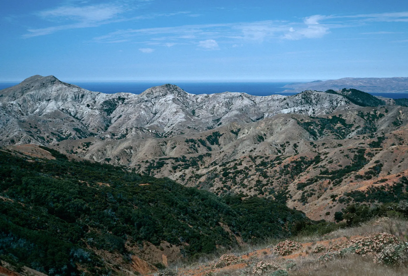 view of Santa Rosa Island from South Ridge Road at Peak 1498, Santa Cruz Island