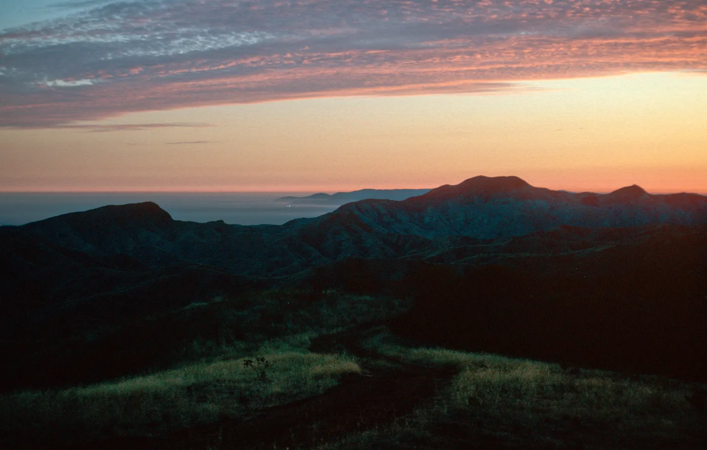 view of Santa Rosa Island from South Ridge Road, Santa Cruz Island