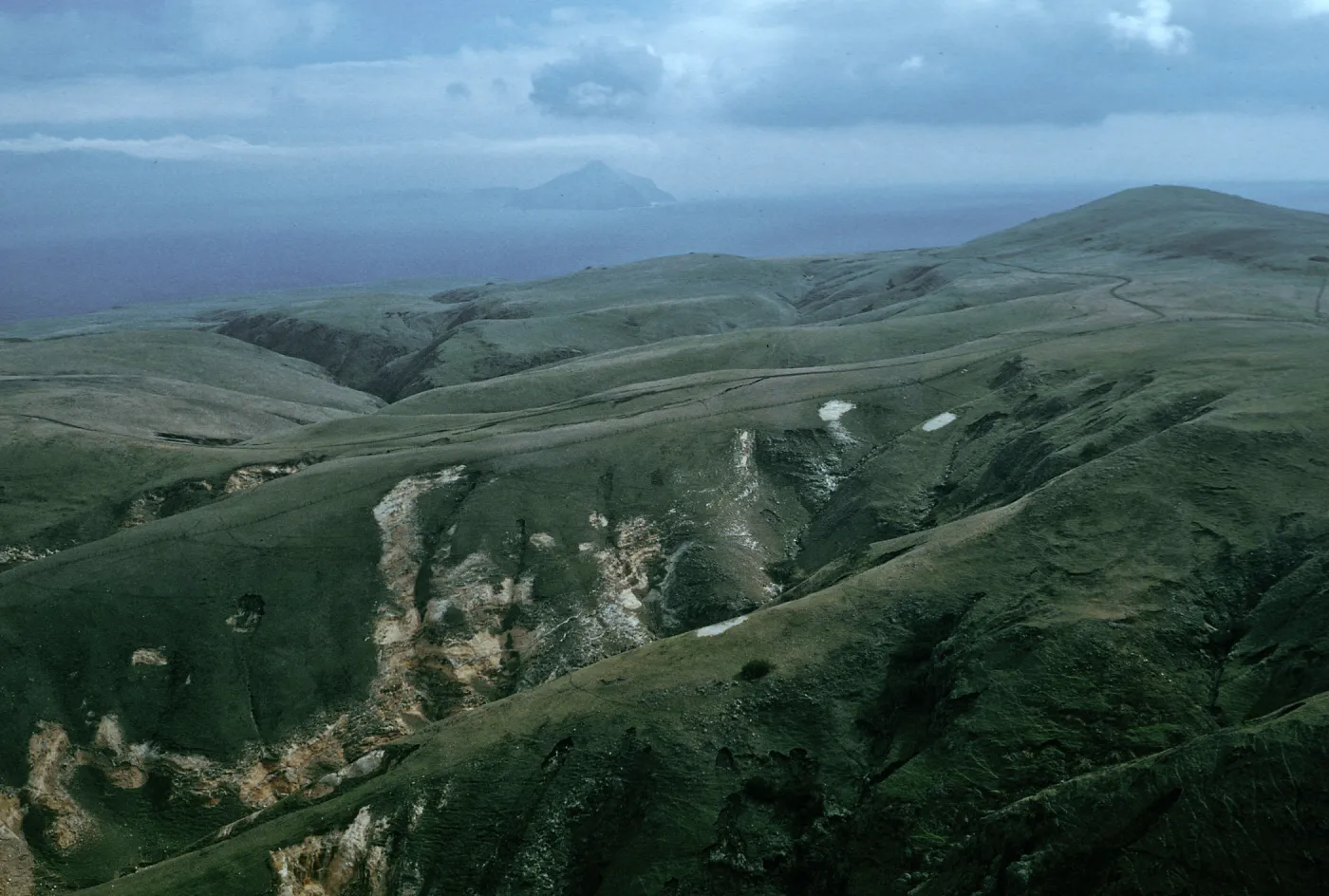 Scorpion drainage, view of Anacapa Island, Santa Cruz Island