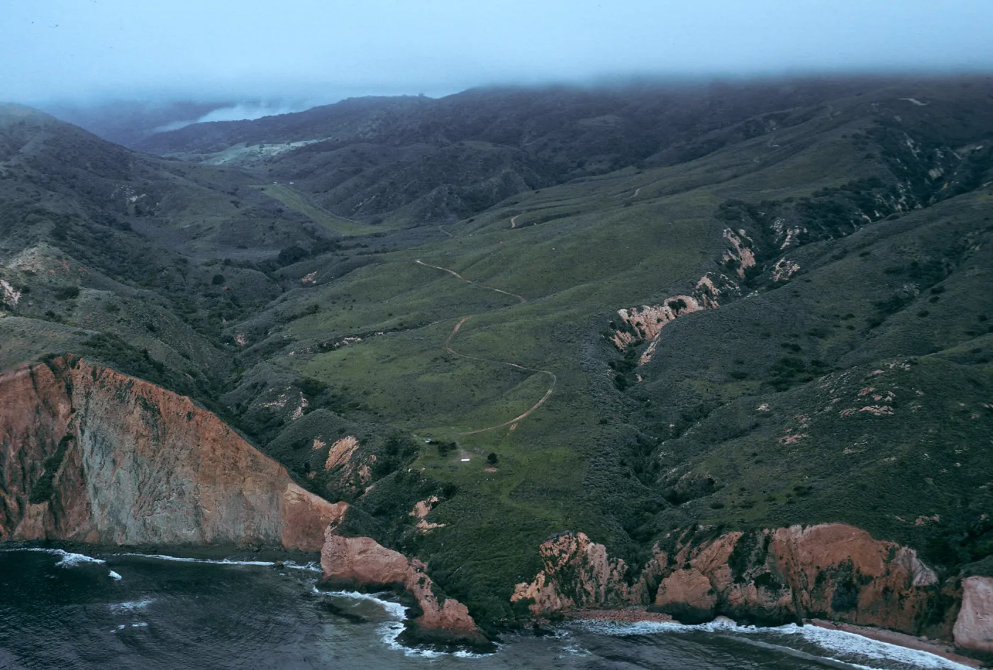 Valley Anchorage after removal of Mari-Pad Buildings, Santa Cruz Island