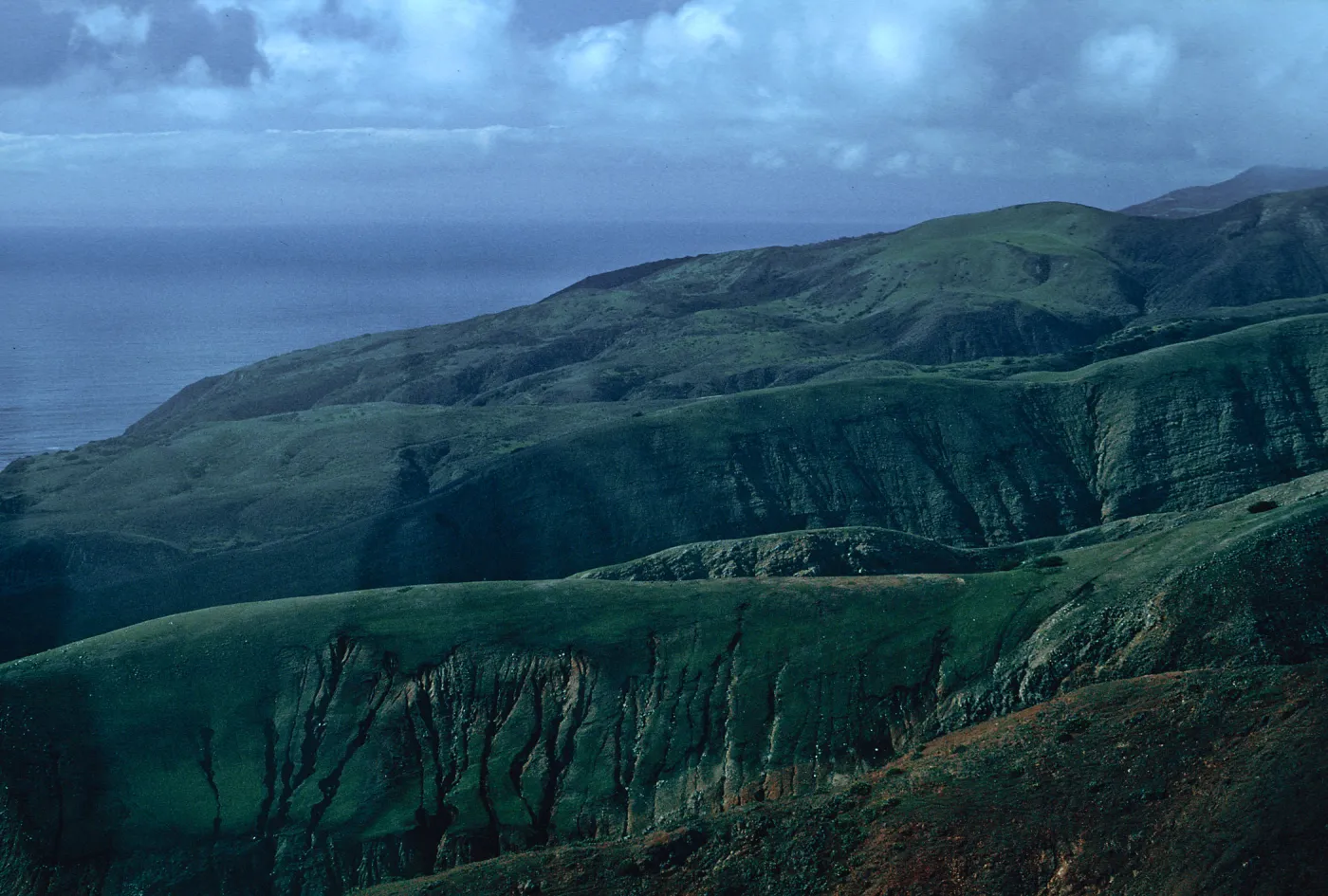 erosion, Southeast end of island, looking West, Santa Cruz Island
