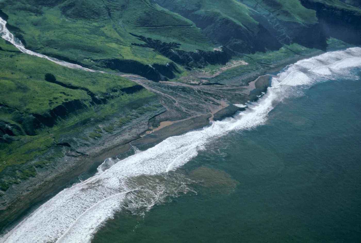 mouth of CaÃ±ada Christy after storms, Santa Cruz Island
