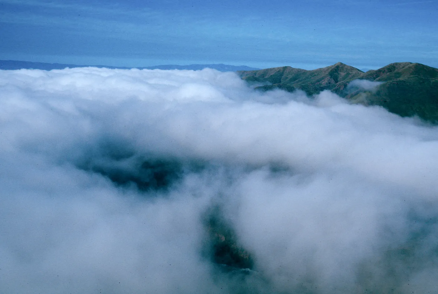 fog over West end, Santa Cruz Island