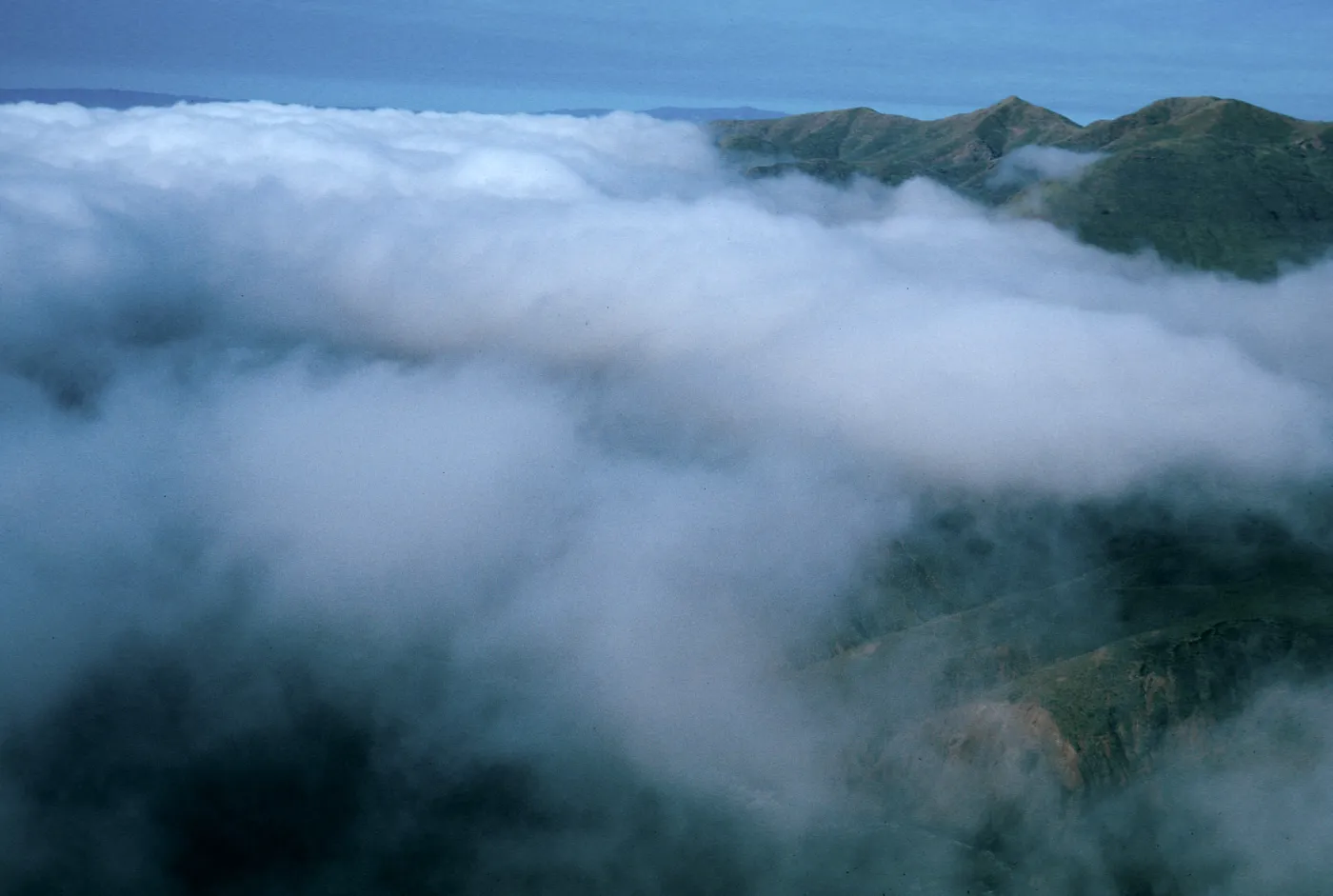 fog over West end, Santa Cruz Island