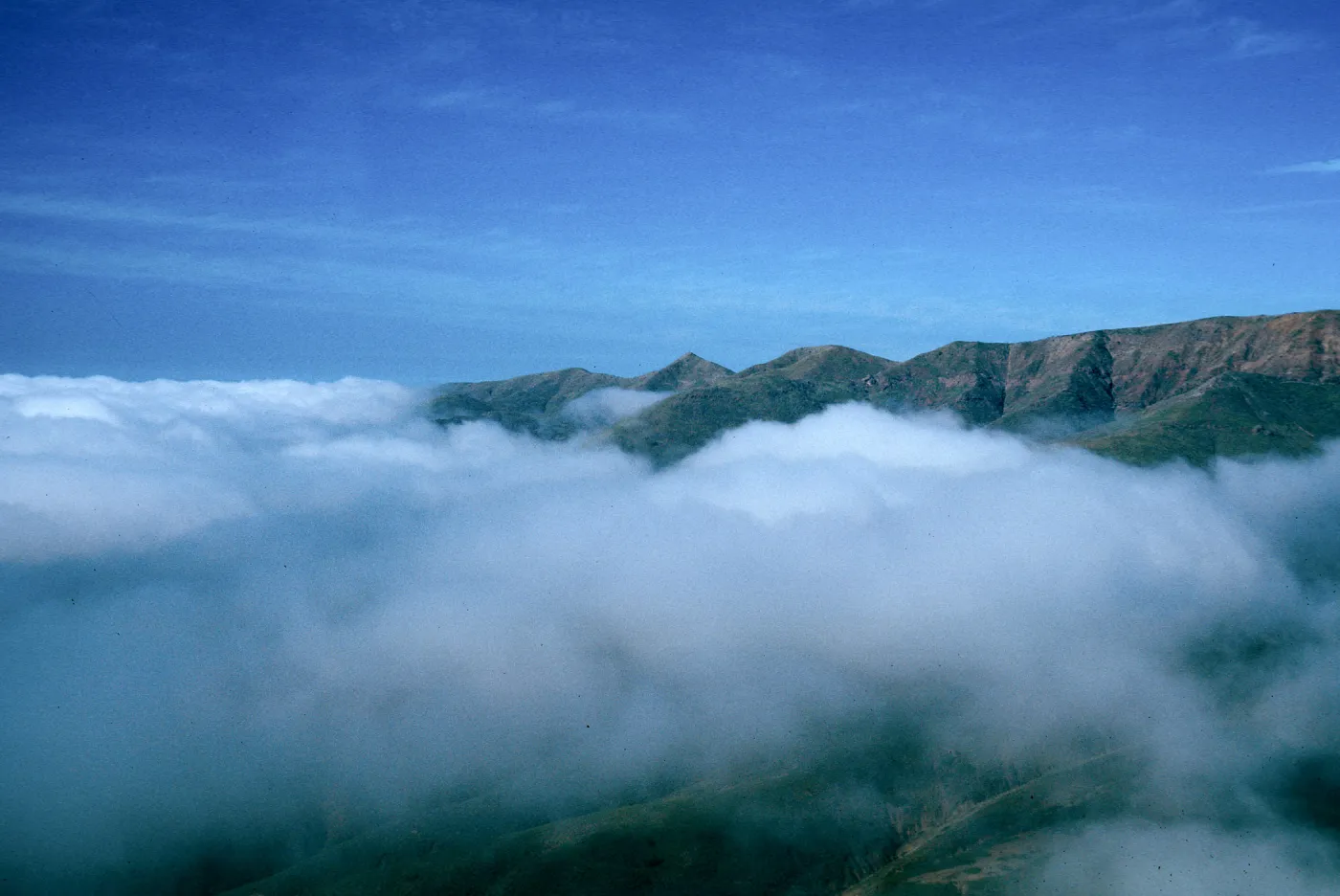 fog over West end, Santa Cruz Island