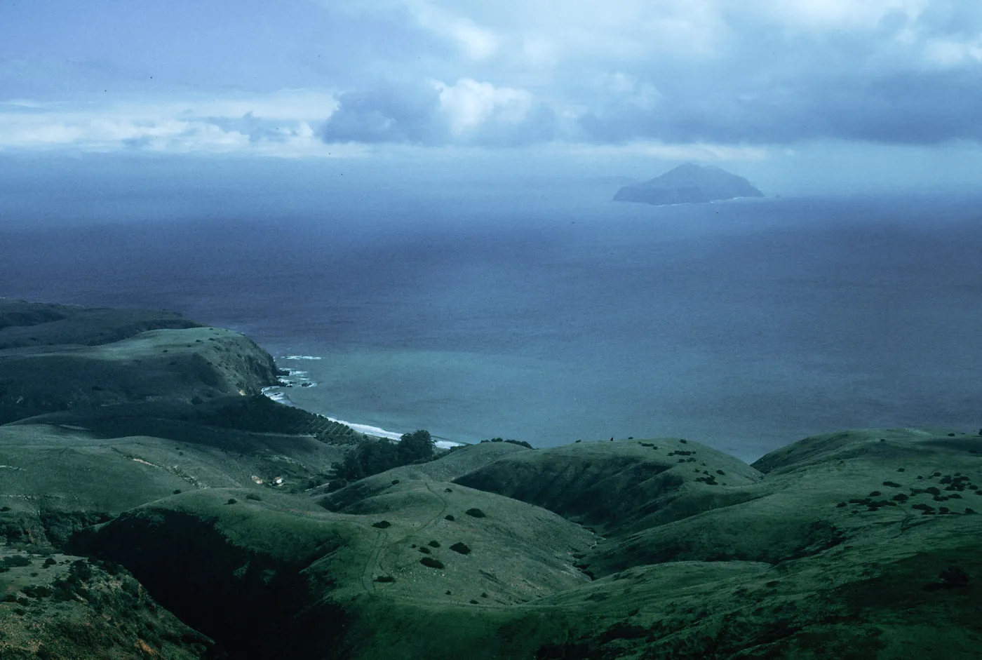 view of Smugglers Ranch, Anacapa Island, Santa Cruz Island