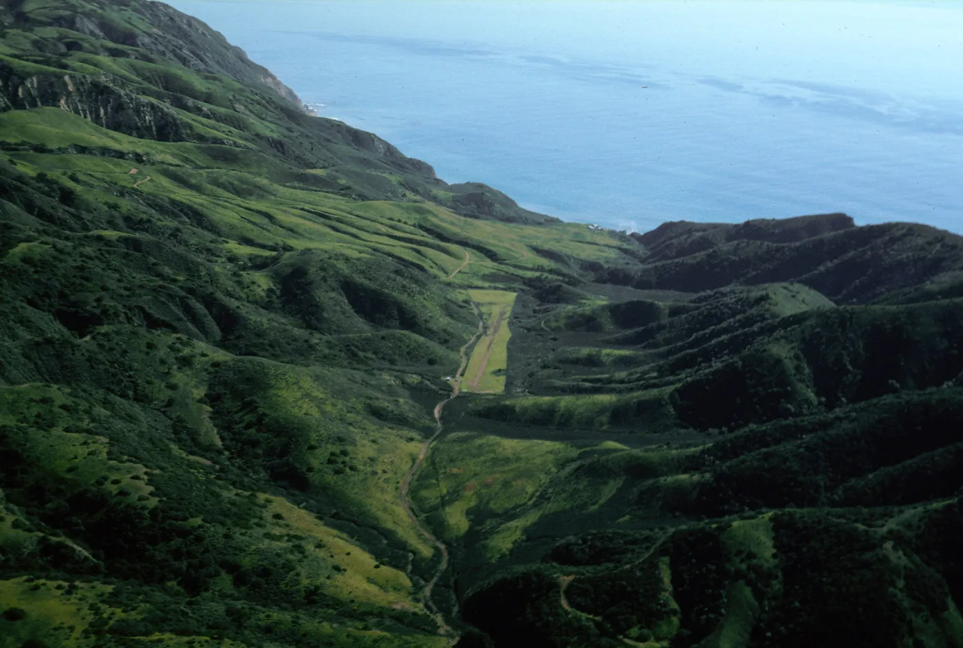 Valley Anchorage. Stanton Ranch airstrip, Santa Cruz Island
