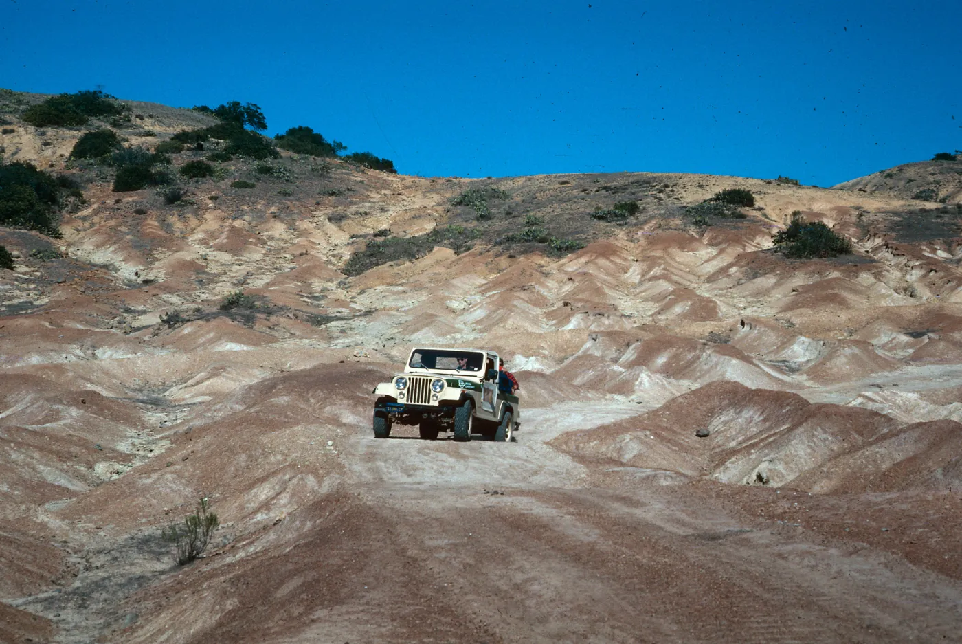 Santa Catalina Island, road to Bullrush Cyn, erosion