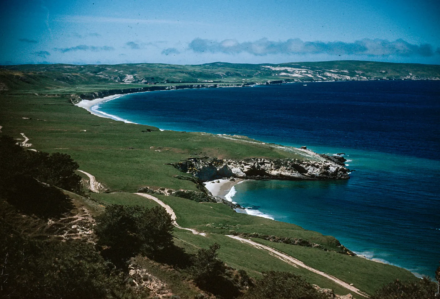 Beechers Bay with Drift Δ in foreground, Santa Rosa Island