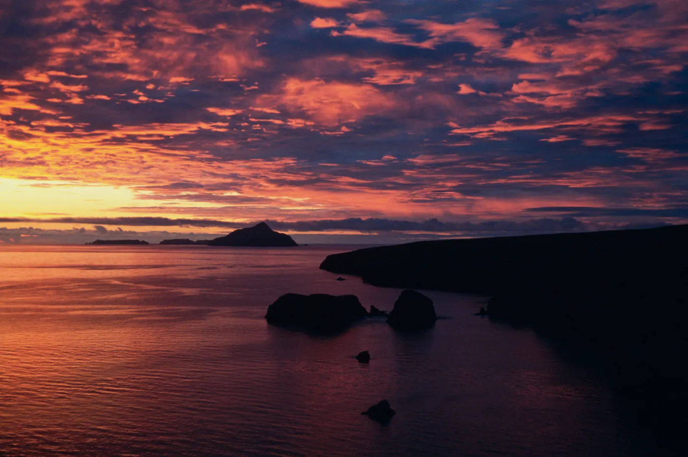 sunrise over Scorpion Bay & Anacapa Island, Santa Cruz Island