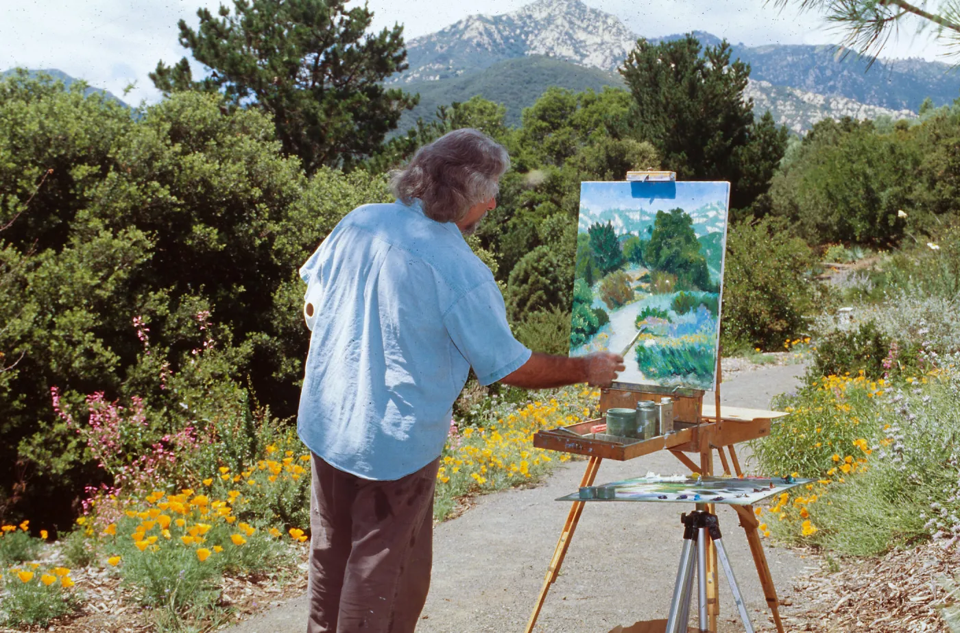 Artist on Porter Trail, SBBG