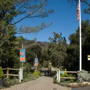 Entrance Gate to Santa Barbara Botanic Garden after the Jesusita Fire