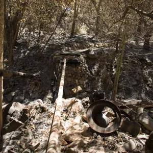 Campbell Bridge after the Jesusita Fire