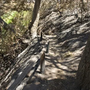 top of trail to Indian Steps after the Jesusita Fire