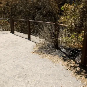 top of Mission Dam after the Jesusita Fire