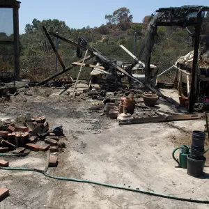 burned Horticulture Nursery, after the Jesusita Fire