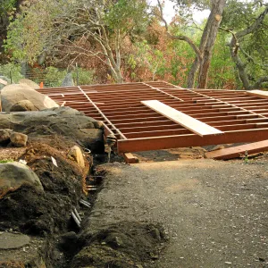 Reconstruction of Home Demonstration Garden deck after Jesusita Fire