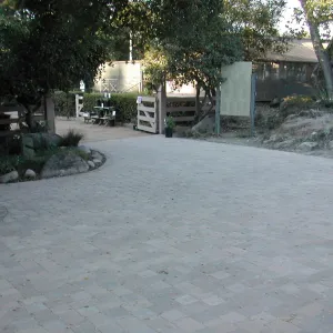 New paving at the Entrance