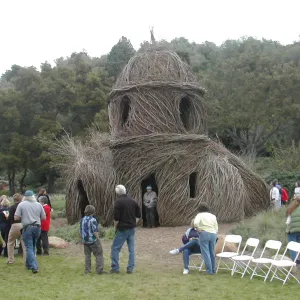 Construction of Toad Hall by Patrick Dougherty