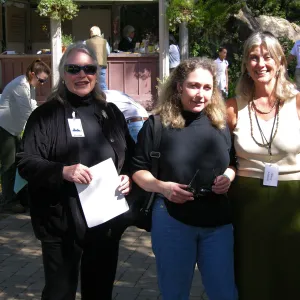 Visitors at Patrick Dougherty Toad Hall Grand Opening