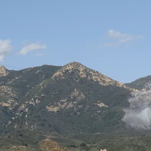 Jesusita Fire from San Marcos Pass, Day 1, 4:58 PM