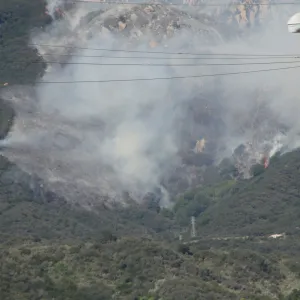 Jesusita Fire from San Marcos Pass, Day 1, 4:43 PM
