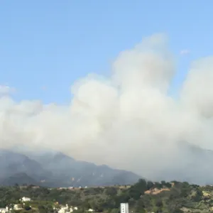 Jesusita Fire from San Marcos Pass, Day 1, 5:00 PM