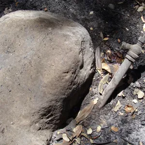 bunred irrigation, hose bib, after the Jesusita Fire