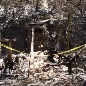 The Campbell Bridge, after the Jesusita Fire