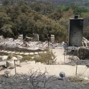 Director's Residence, after the Jesusita Fire