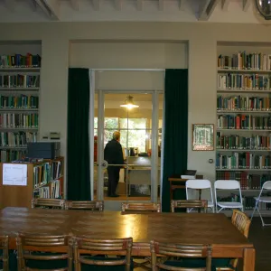 inside the Blaksley Library, prior to closing off the door to the Main Office