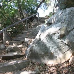 staircase to the Manzanita Section from Mission Creek