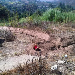 new irrigation pipes on the Porter Trail slope, 2010