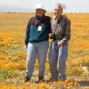 Bob Haller and Nancy Vivrettte, Antelope Valley, field of poppies