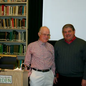 Yale professor F. Herbert Bormann and Ed Schneider, lecture at SBBG