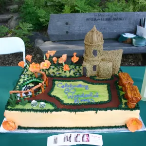 SBBG 80th Birthday Celebration, Toad Hall cake