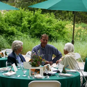 Bliss Luncheon, on the Blaksley Boulder patio, Bob Muller