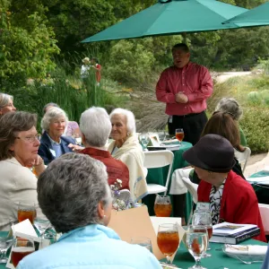 Bliss Luncheon, on the Blaksley Boulder patio, Ed Schneider